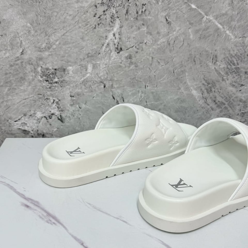 Louis Vuitton Miami Mule Embossed Synthetic White 1Adggi view 5