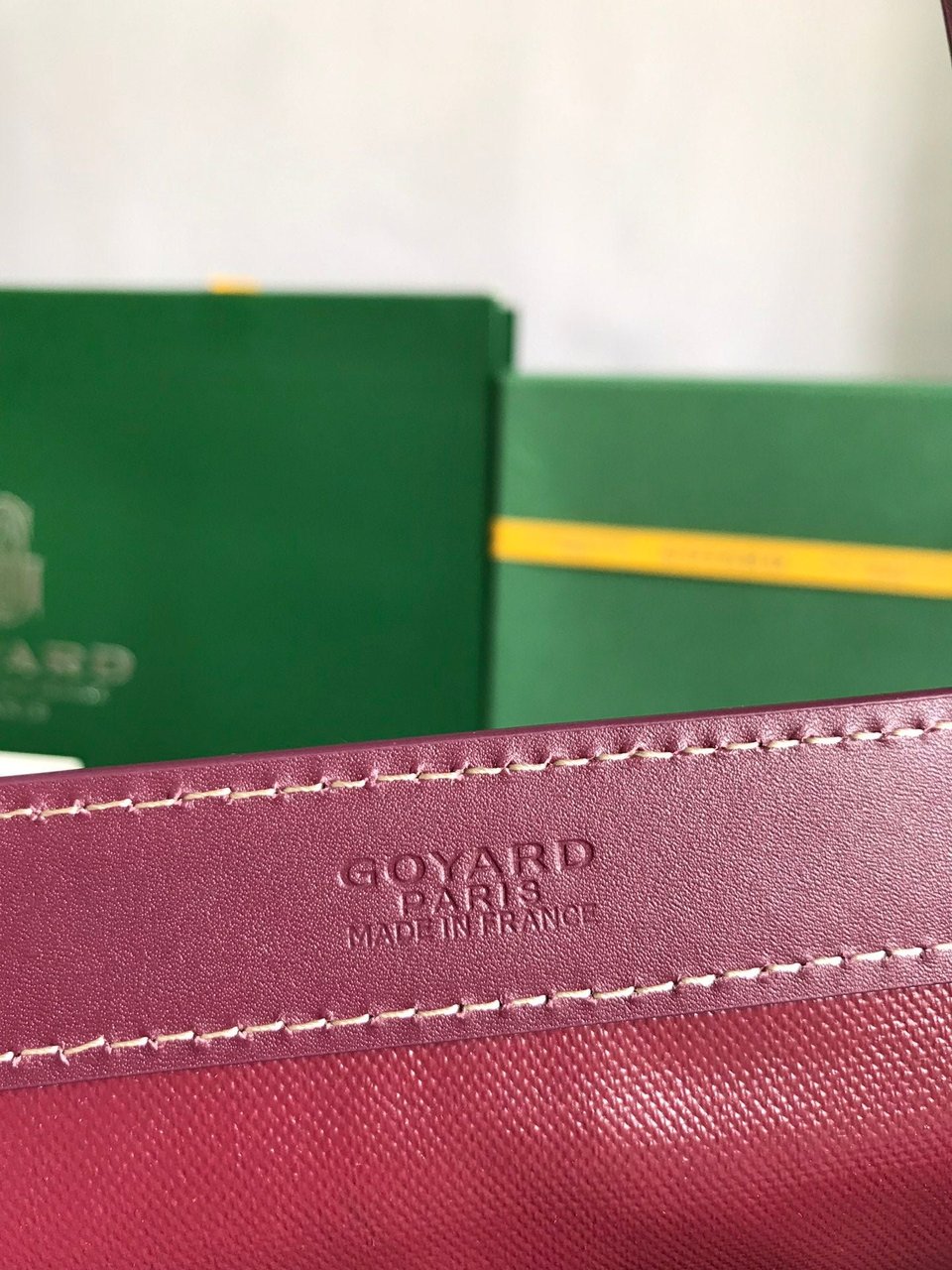 Goyard Bellechasse Biaude Pm Bag 36cm Wine Red Goyardine Canvas And Calfskin Trim view 7