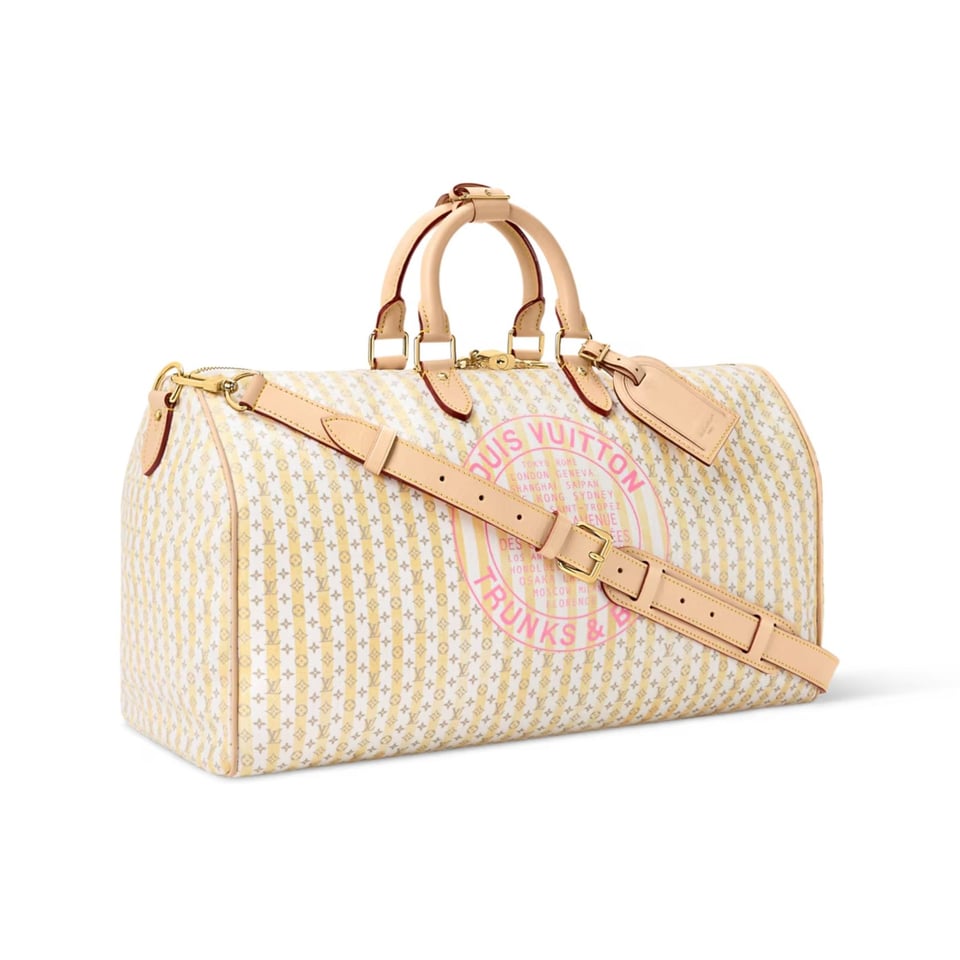 Louis Vuitton Keepall Bandoulière Bag 50cm/19.7in Banana Yellow M28678 view 3