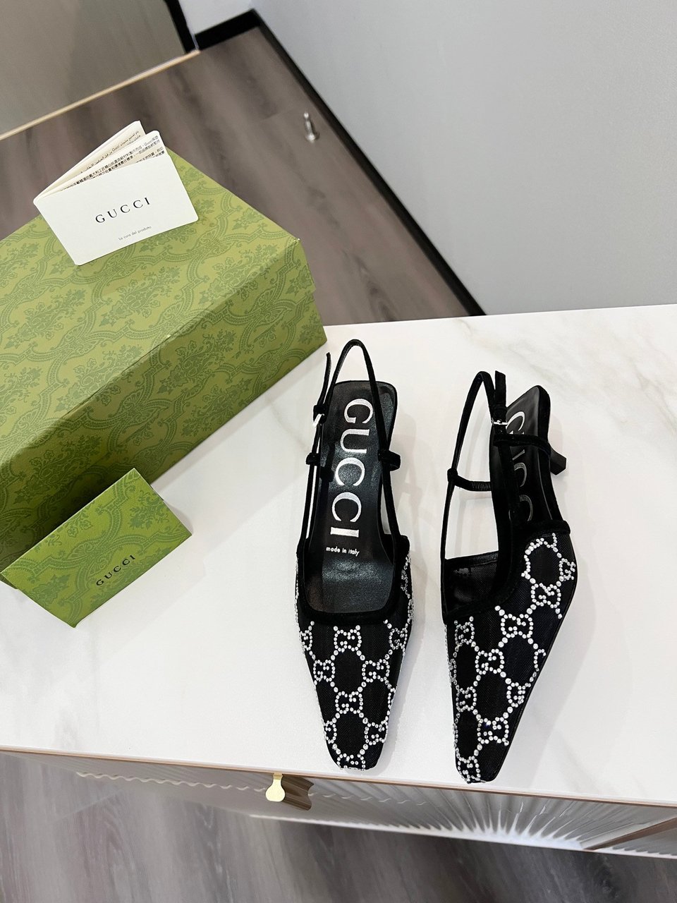 Gucci Women?S Slingback Pump Black ?675829 F13A0 1000 view 7