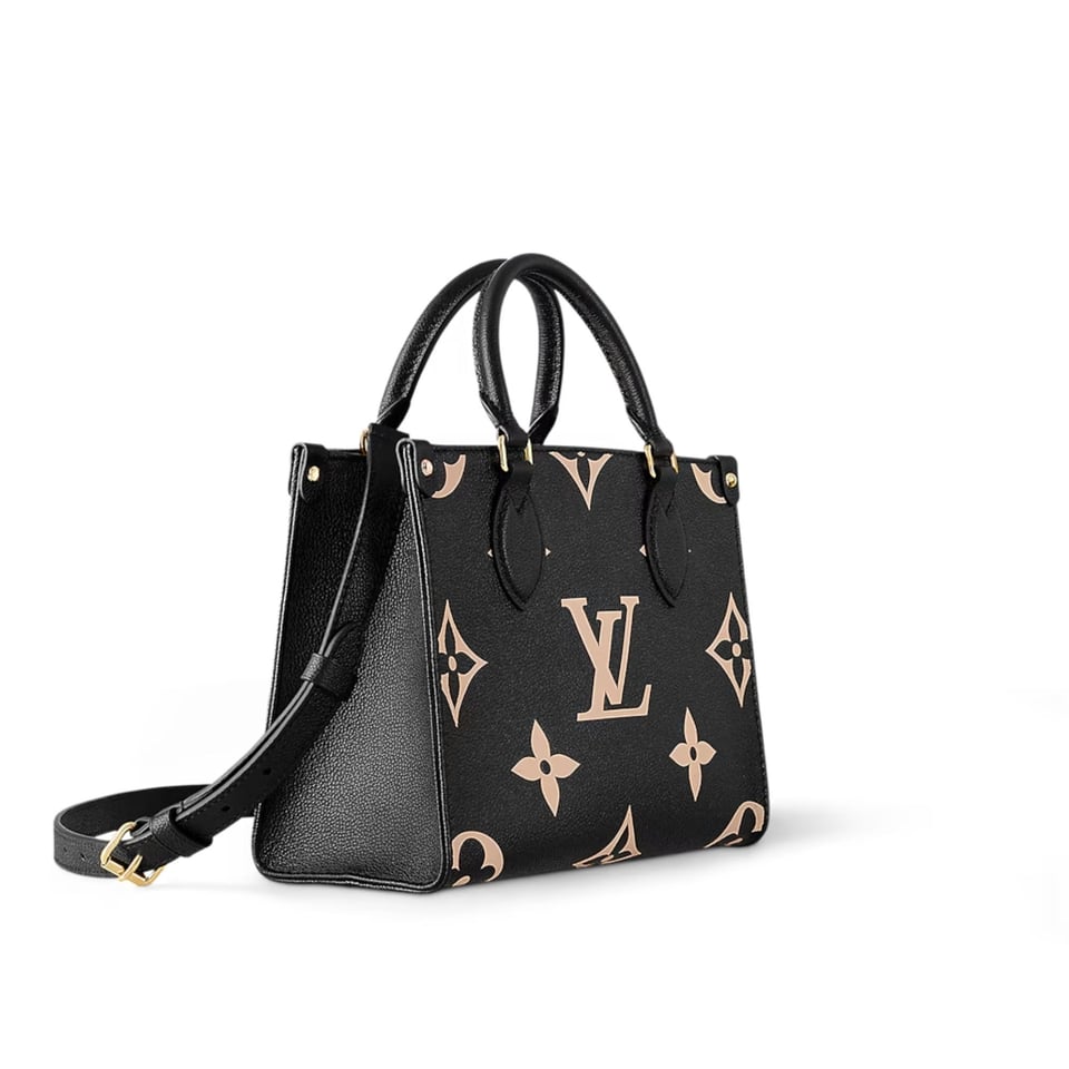 Louis Vuitton OnTheGo PM Bicolor Monogram Empreinte Leather M45659 Black 25cm view 5