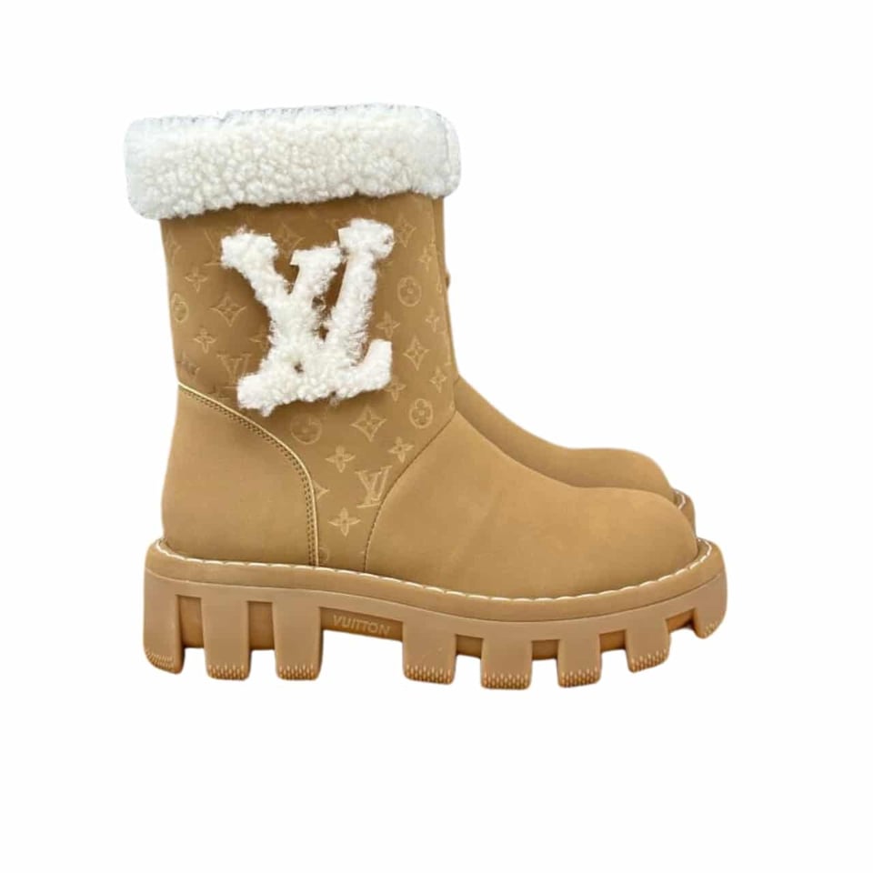 Louis Vuitton Ankle Boots In Bronze Brown view 2