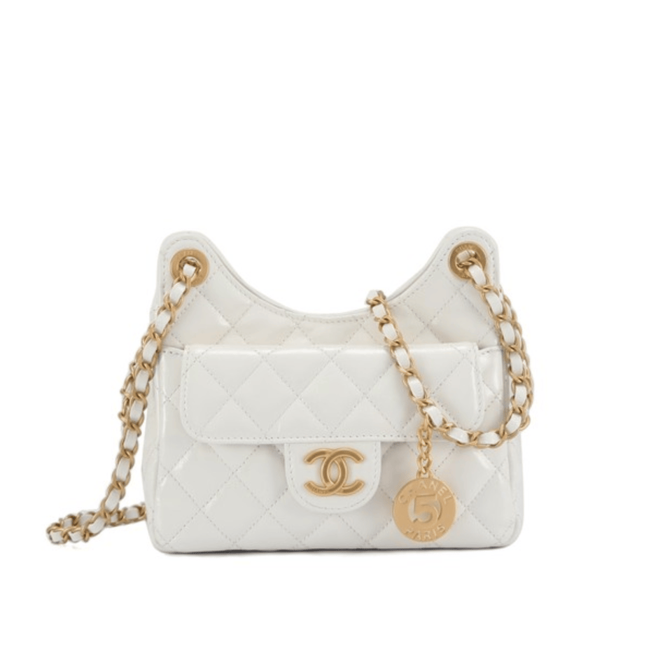 Chanel Hobo Bag in Shiny Crumpled Calfskin 22.5cm view 2
