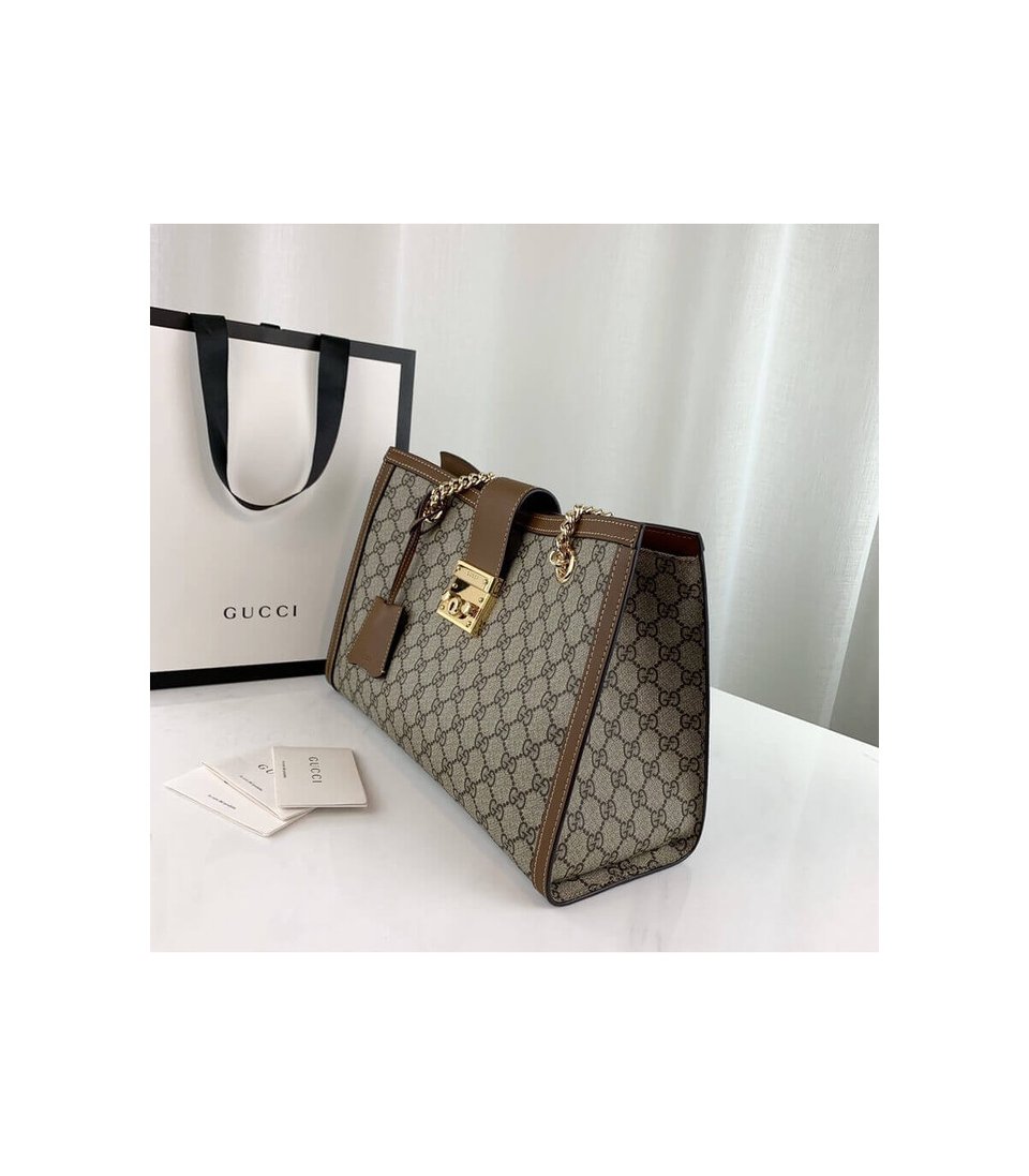 Gucci Padlock Medium GG Shoulder Bag Brown view 8