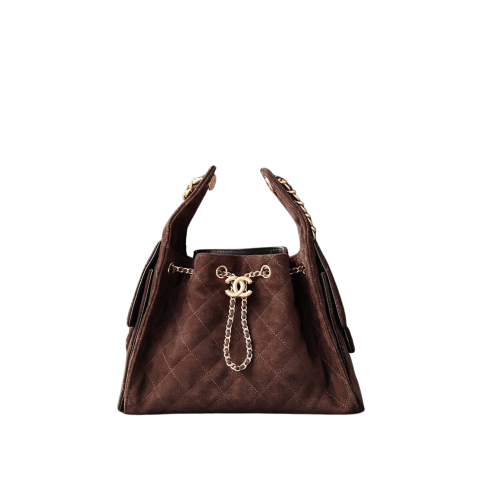 Chanel Dark Brown Suede 22cm/8.7in view 2