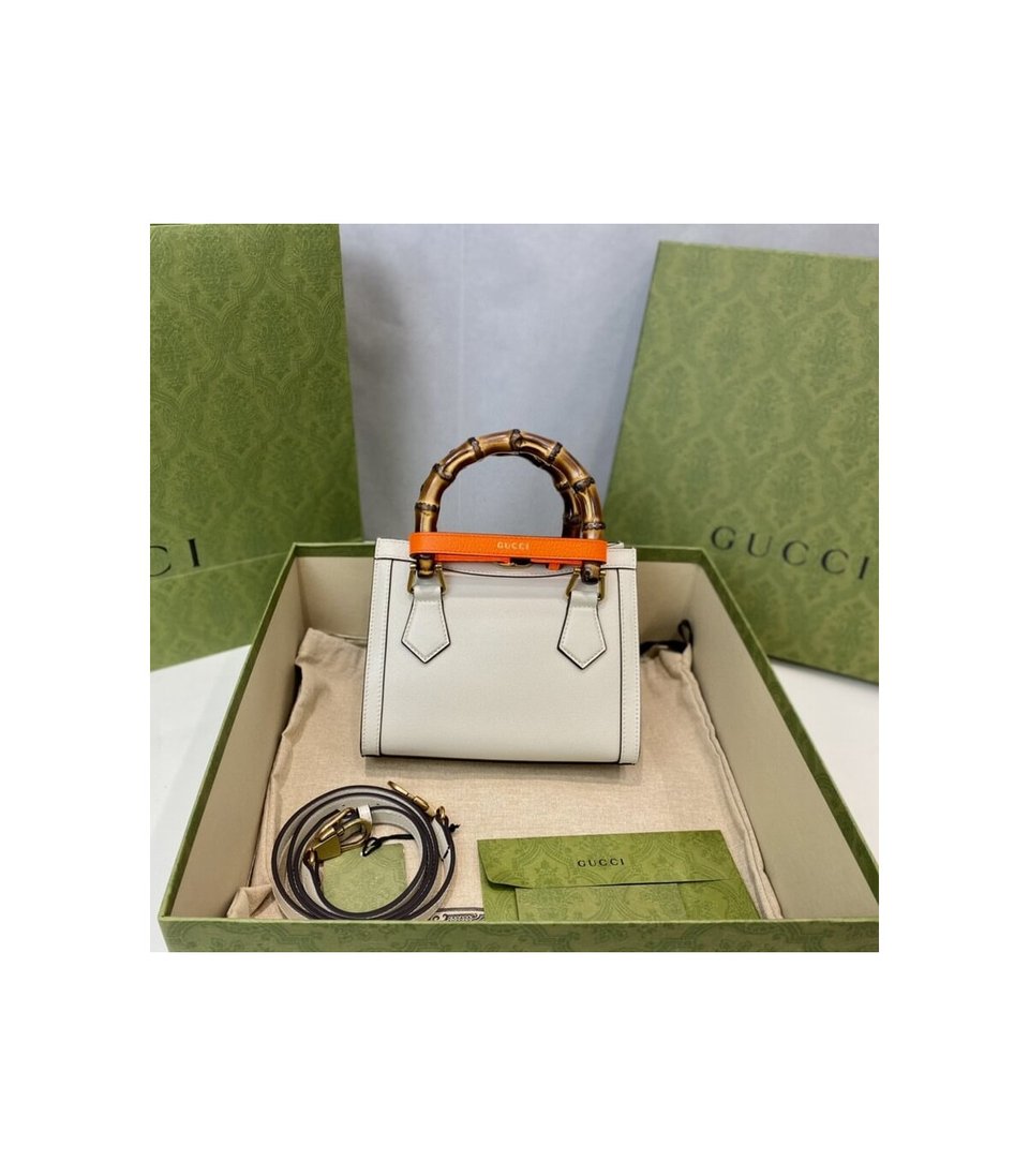 Gucci Diana Mini Tote Bag White view 13