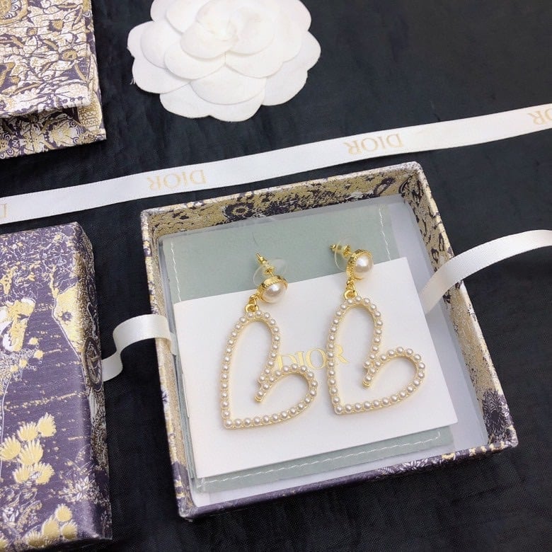 Chanel Heart Gold Earrings view 2