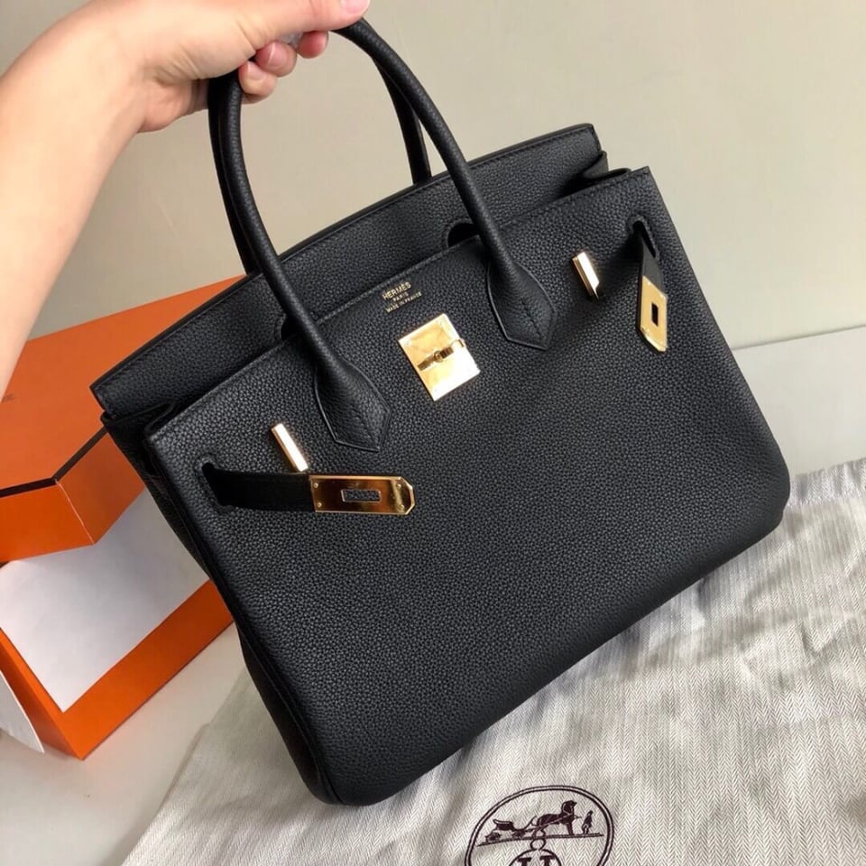 Hermes Black Togo Leather Birkin 30 view 4