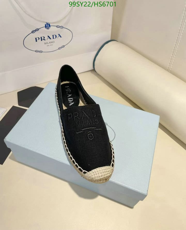 Prada Linen Espadrilles Black view 6