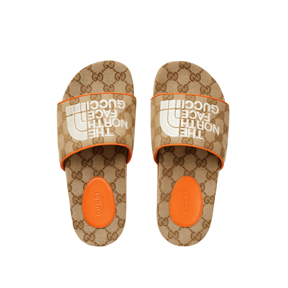 Gucci X The North Face Women?S Slides Beige Orange view 2