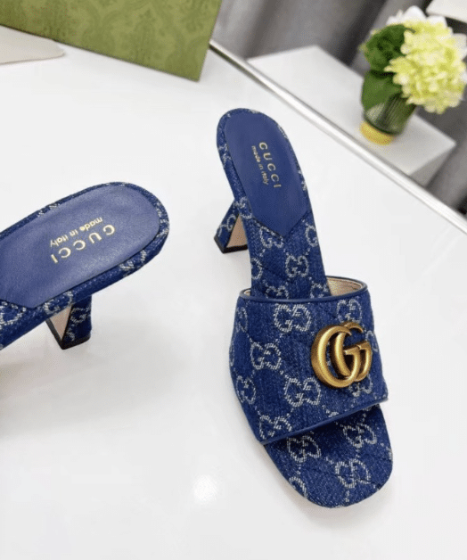 Gucci Women’S Gg Denim Sandals view 5