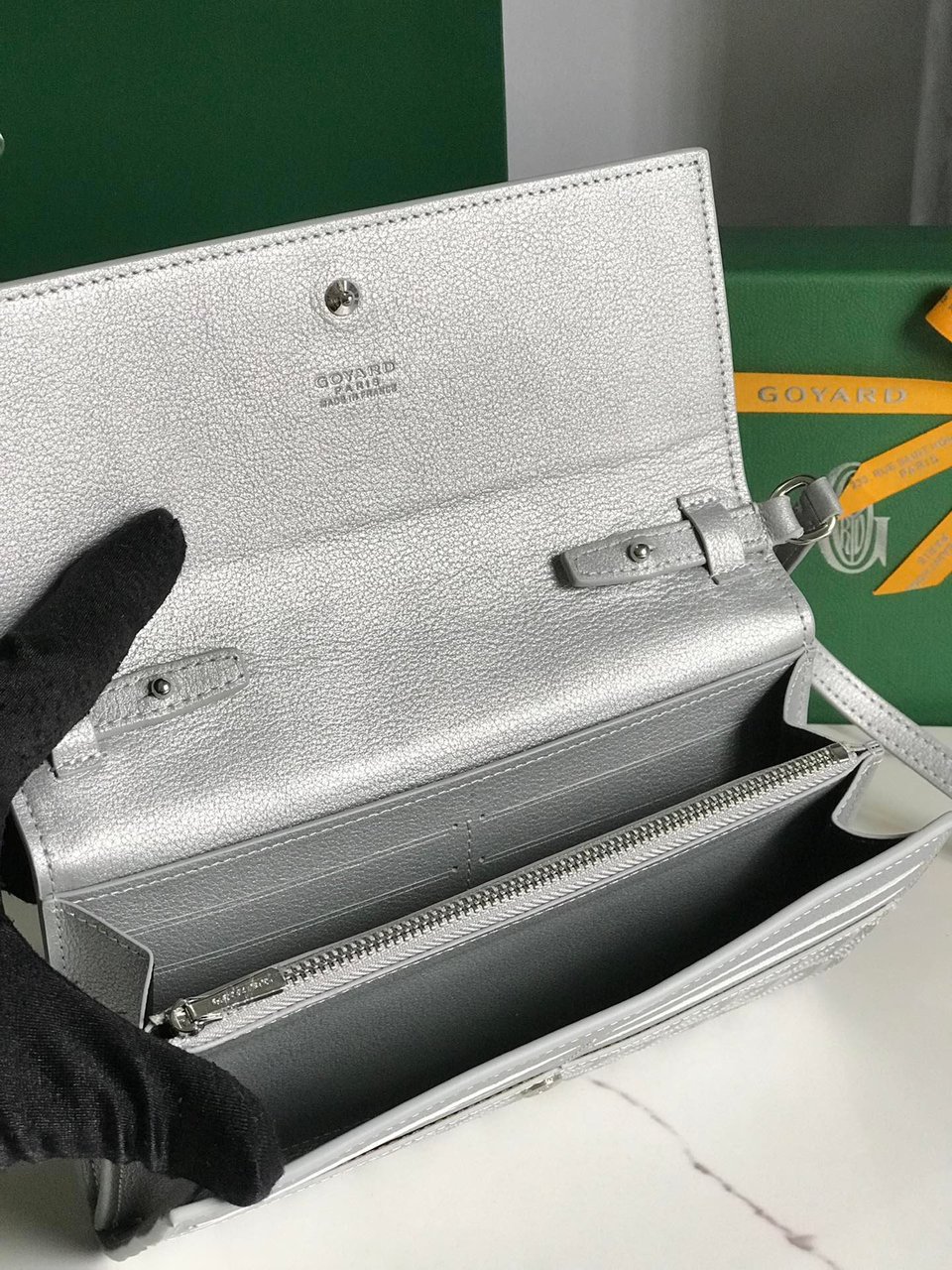 Goyard Varenne Continental Wallet 19 Cm Gray Goyardine Canvas view 3
