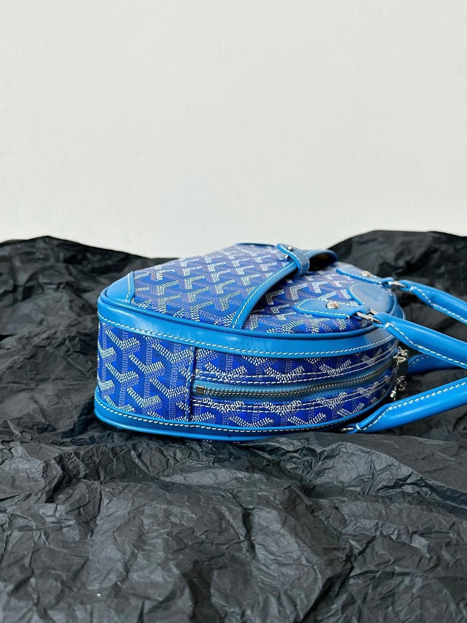 Goyard Goya Bowling Ball Small Blue Canvas 27cm view 4