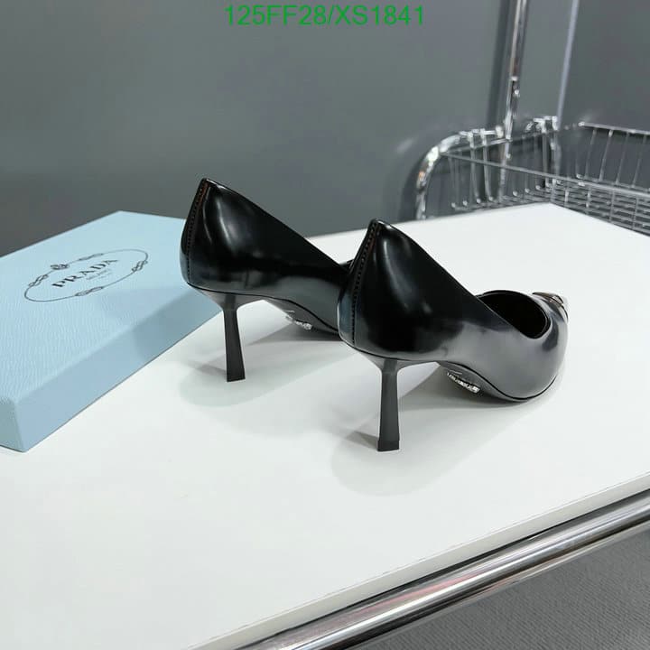 Prada Brushed Leather Pumps Black view 11