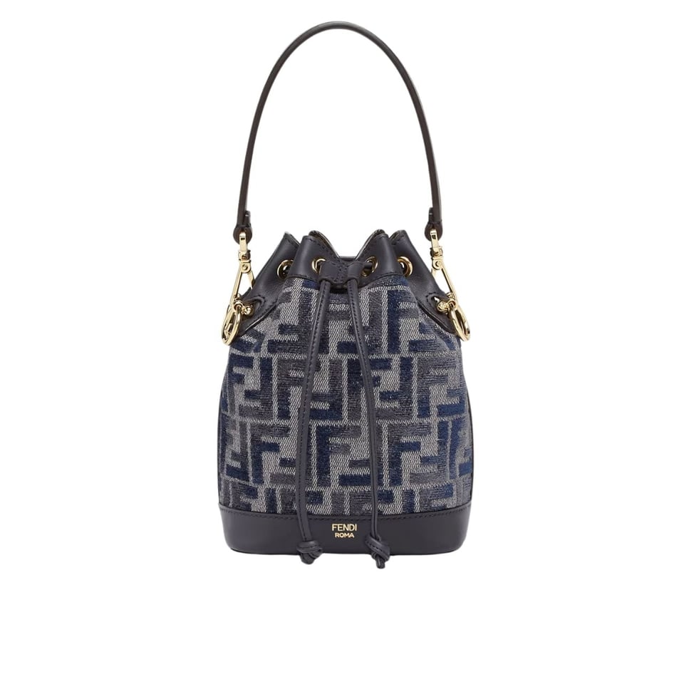 Fendi Mon Tresor Ff Chenille Mini Bag Dark Blue 21Cm view 2