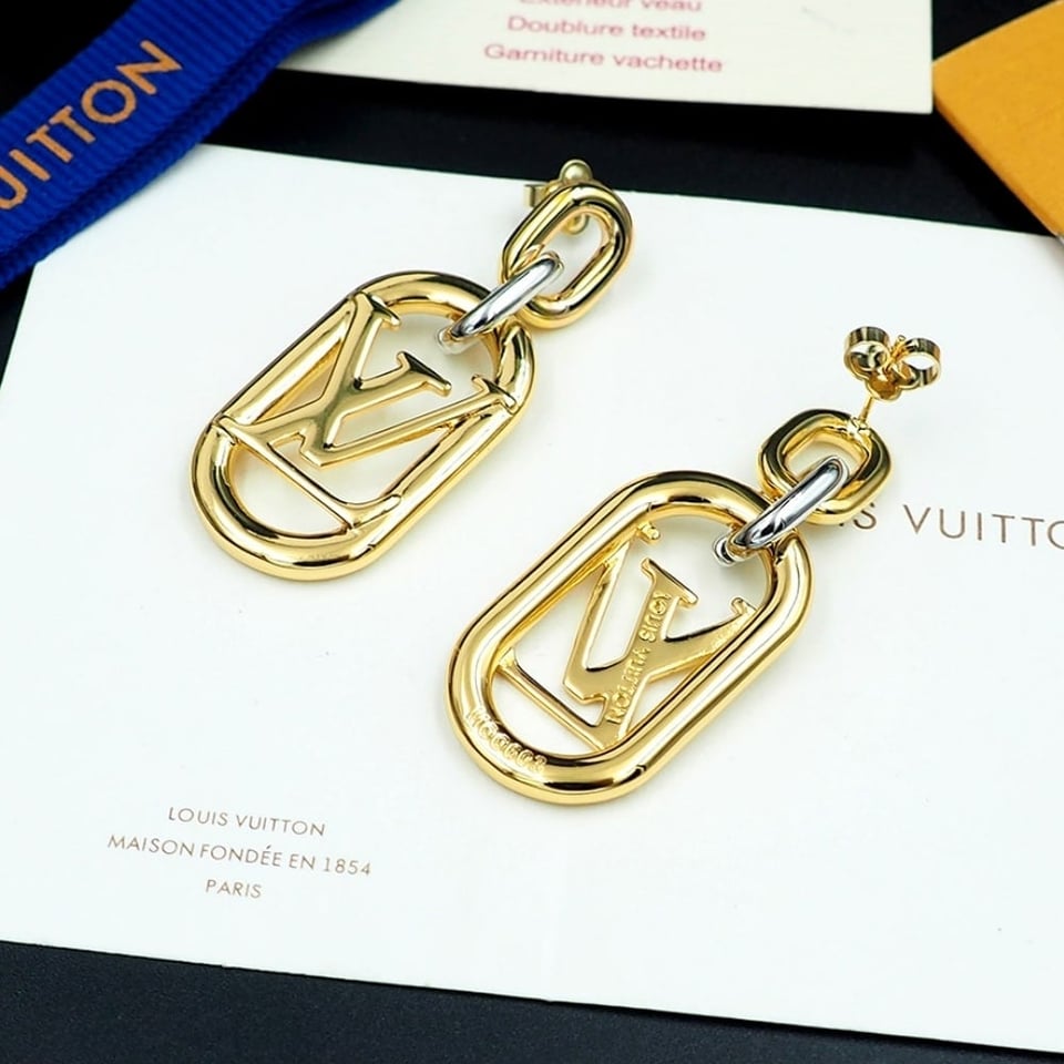 Louis Vuitton Everyday Chain Lv Earrings Gold And Silver view 5