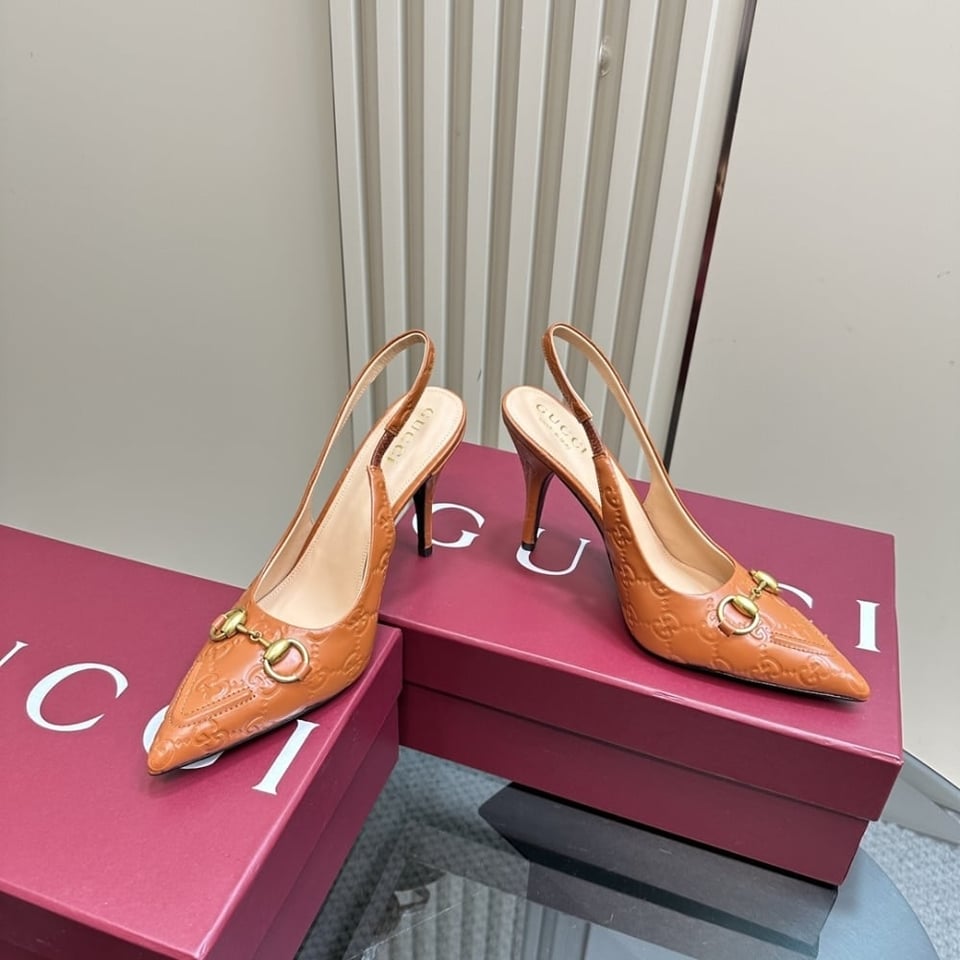Gucci Women’S Horsebit Pump Gg Leather Light Brown view 4