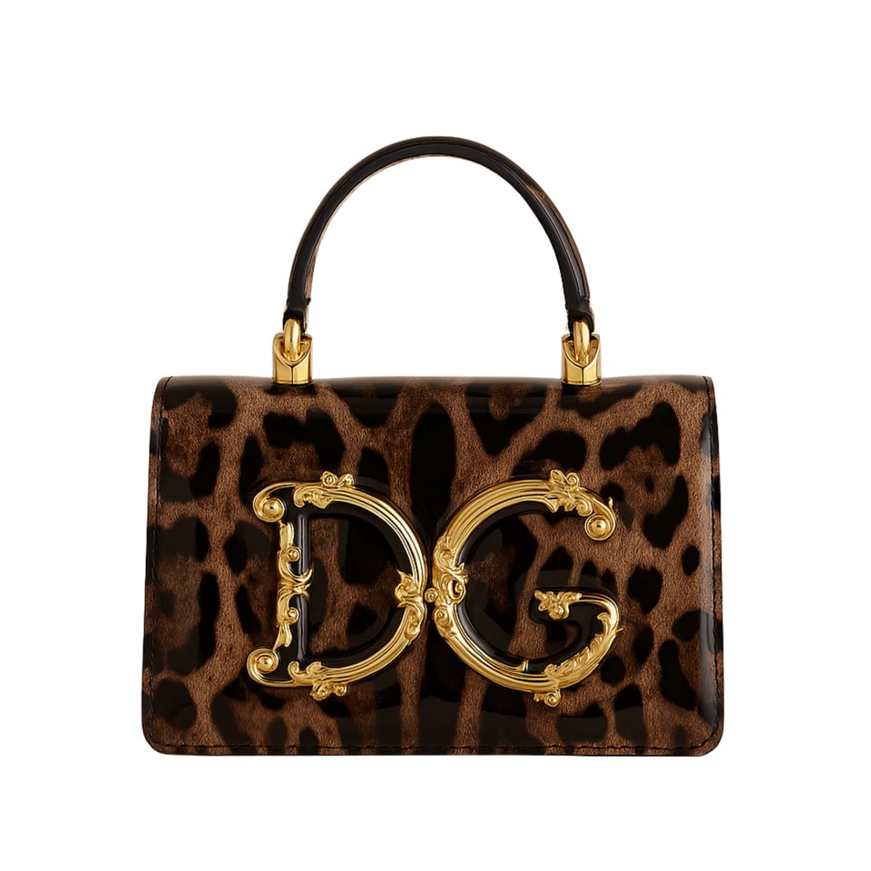 Dolce &amp; Gabbana Leopard Dolce Gabbana Devotion Bag 21cm