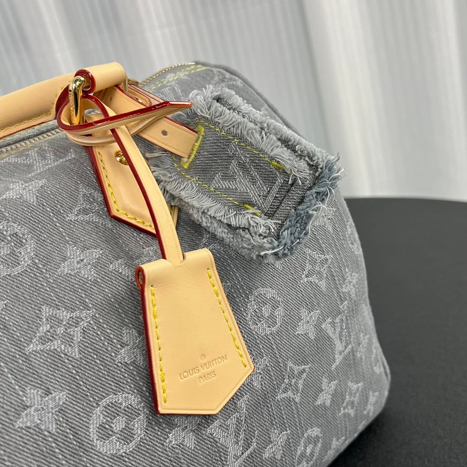Louis Vuitton LV Speedy Soft 30 Monogram Denim Bag in Grey 30cm/ 11.8 in view 11