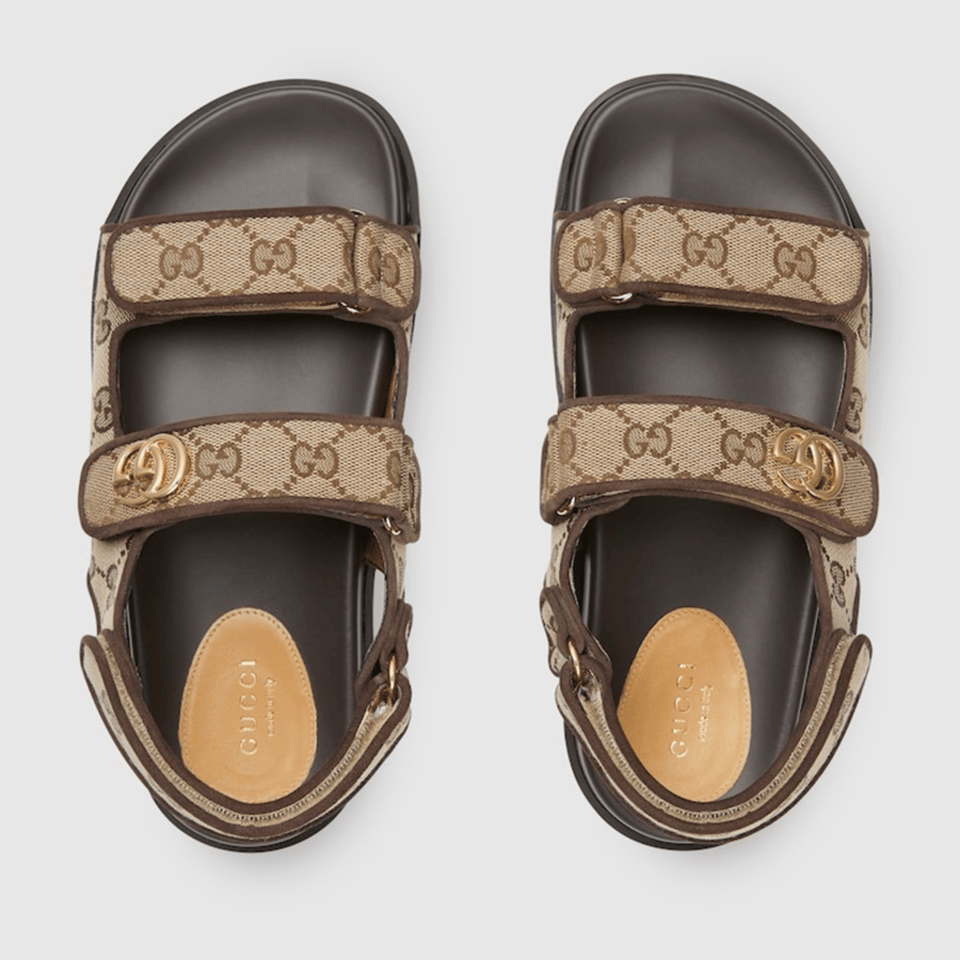 Gucci Double G Sandal Beige And Ebony 771575 G1730 9755 view 6