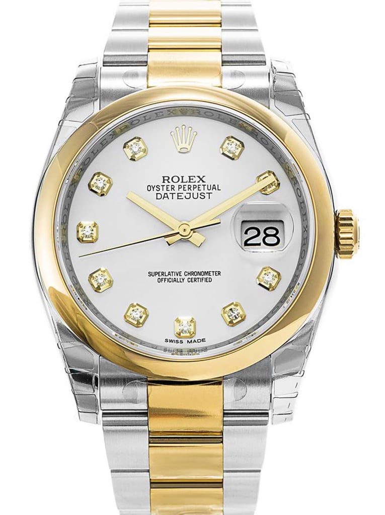 Rolex Datejust 36mm White Dial 116203 view 2