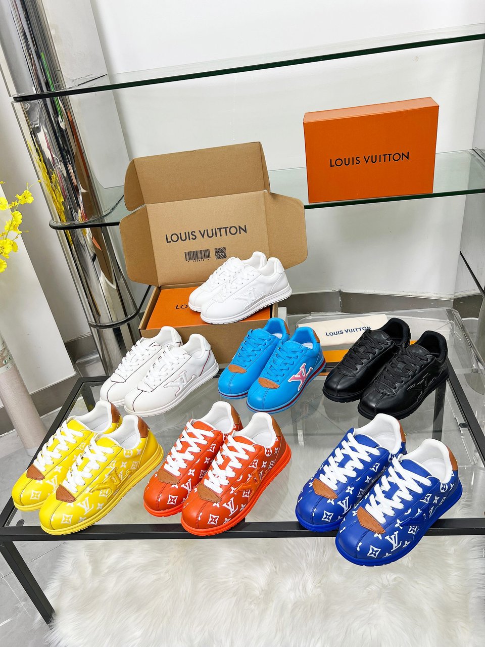 Louis Vuitton LV Trainer Sneaker Yellow Monogram – Leather – Women’s Shoes view 11