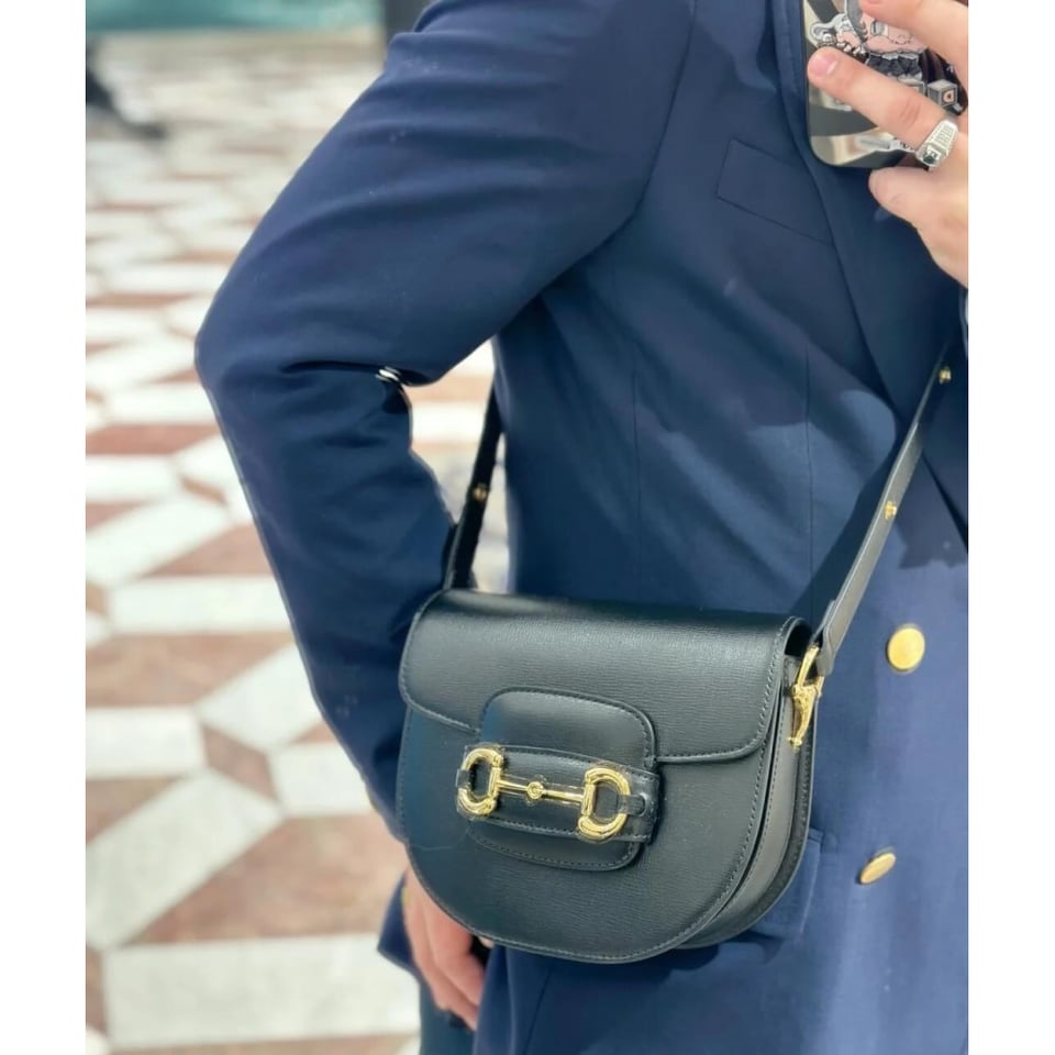 Gucci Leather Horsebit 1955 Mini Rounded Bag view 5
