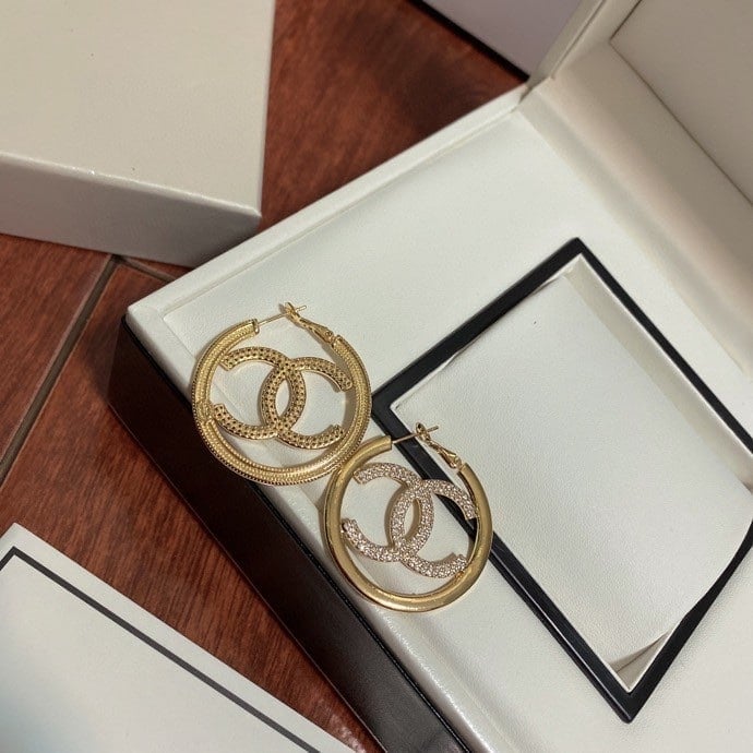 Chanel Gold Cc Earrings view 5