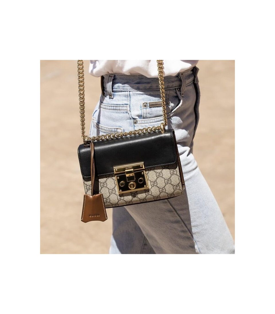 Gucci Padlock Small GG Shoulder Bag Black view 5