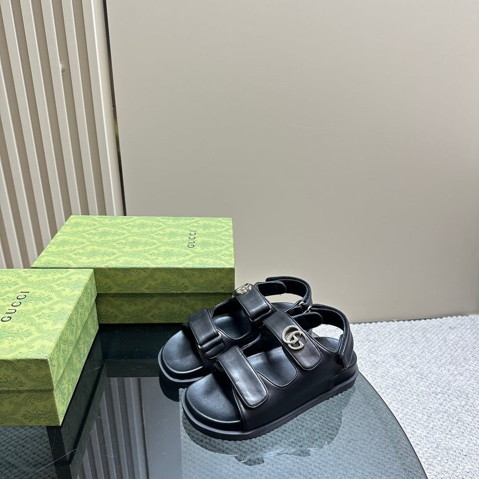 Gucci Double G Sandal Black 771578 Bko00 1000 view 11