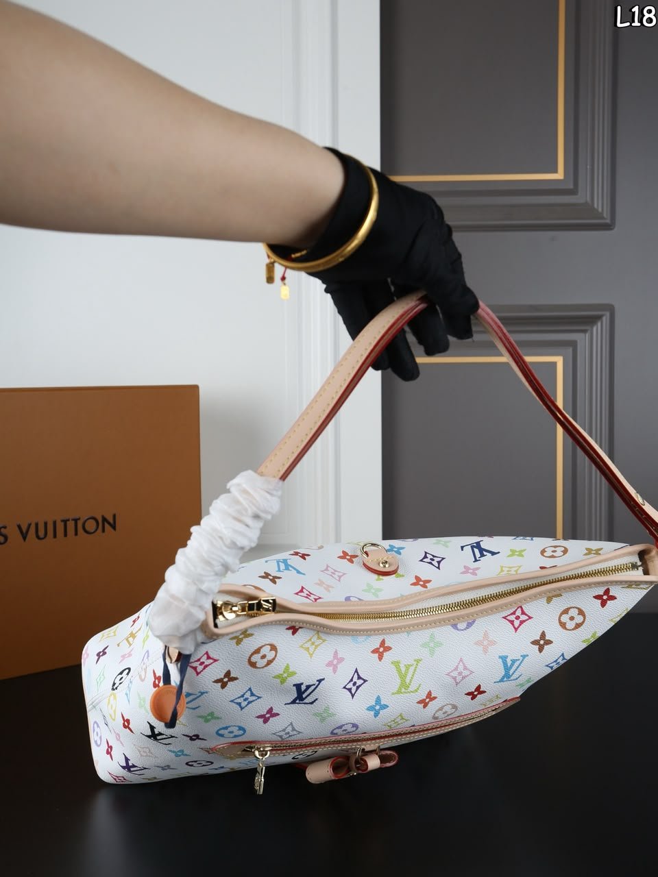 Louis Vuitton LV x TM Lineup Bag Multiple Colors/White 34.5cm M27582 view 5