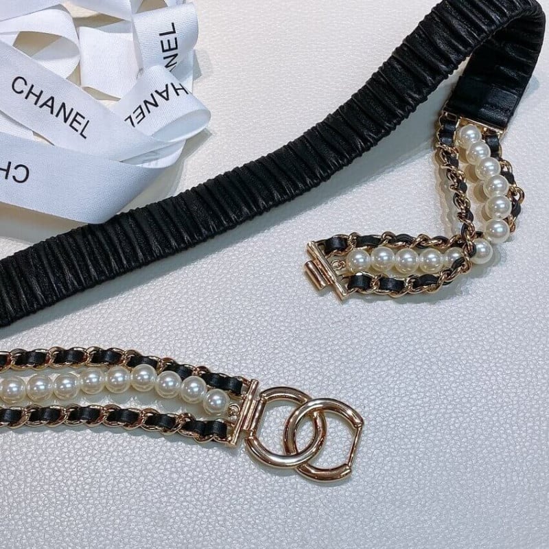 Chanel Lambskin &amp; Pearls Belt 34169 view 3