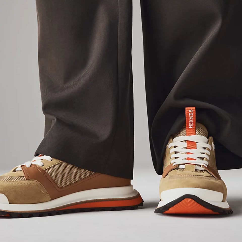 Hermes Leader Sneaker Multicolor Alabaster Beige H252863ZHVD415 view 2