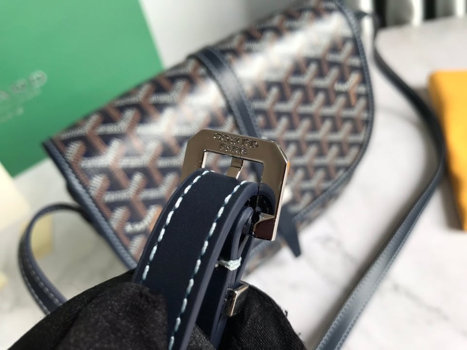 Goyard Belvedere Pm Bag 21Cm Navy Blue Canvas view 8