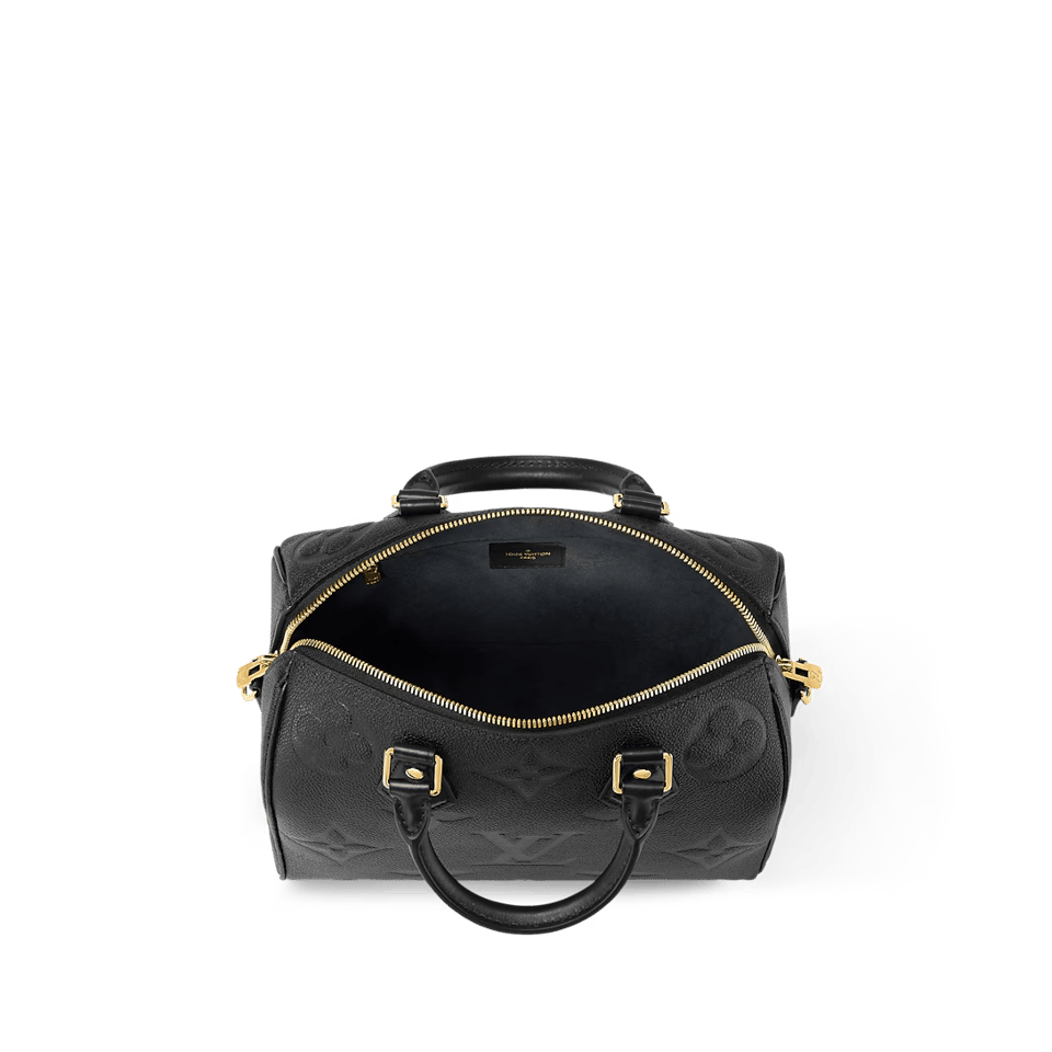 Louis Vuitton Speedy Bandoulière 25 Monogram Empreinte Tourterelle Black 25cm M59273 view 5