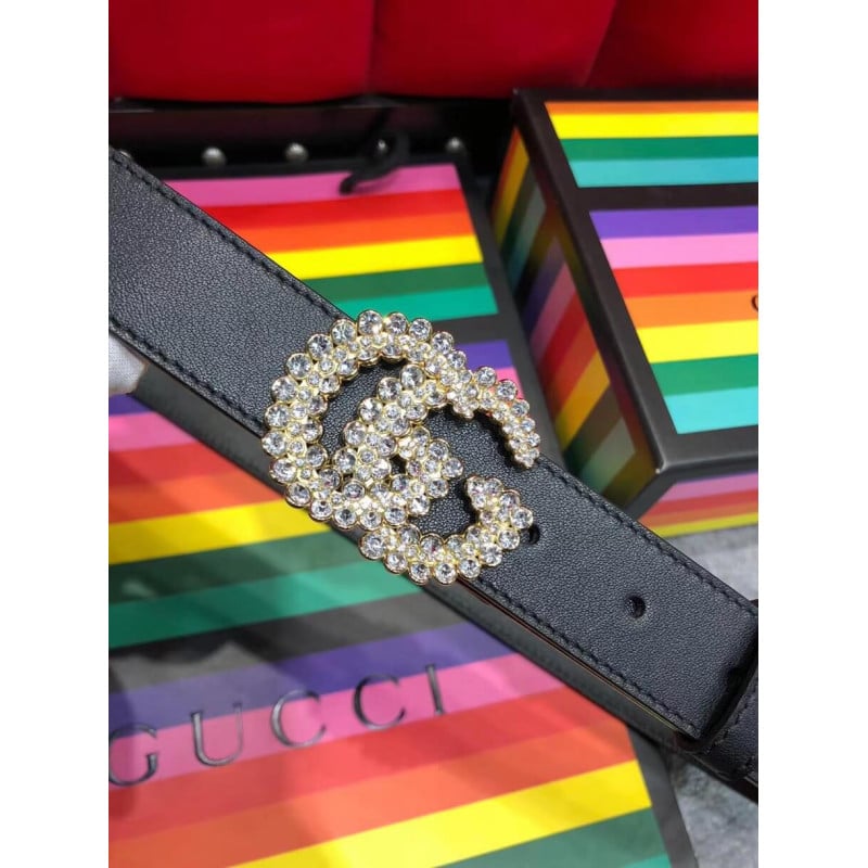 Gucci 40mm Leather Belt With Double G Buckle 582100 view 4