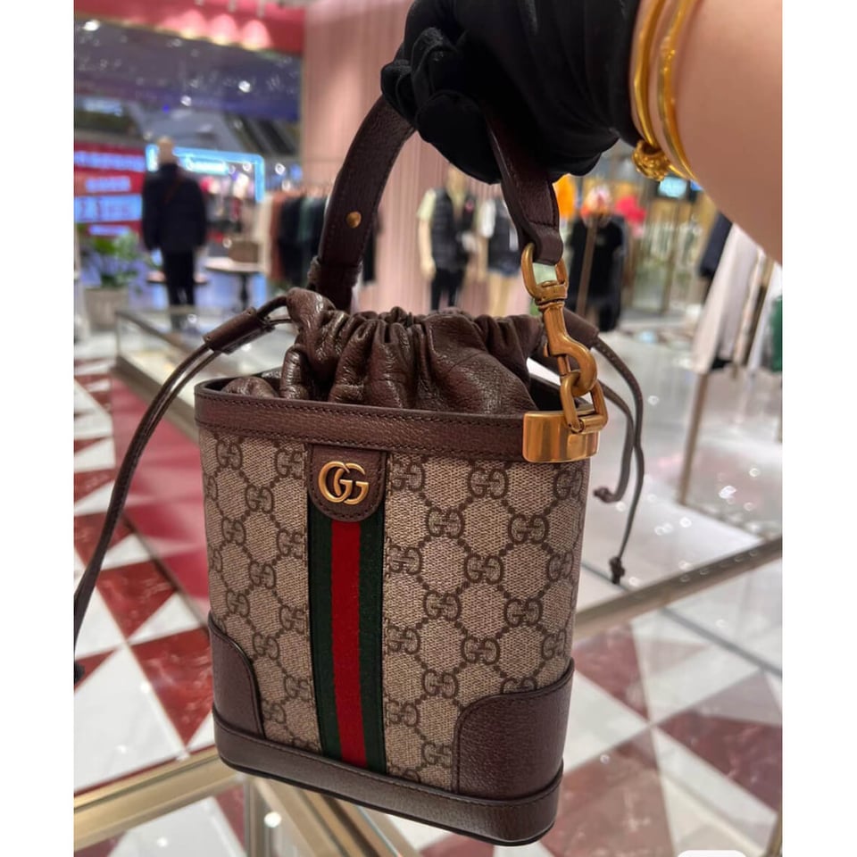 Gucci Ophidia GG Bucket Bag view 4