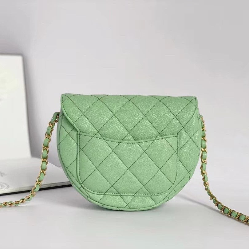 Chanel Mini Messenger 19Cm Light Green Caviar view 4