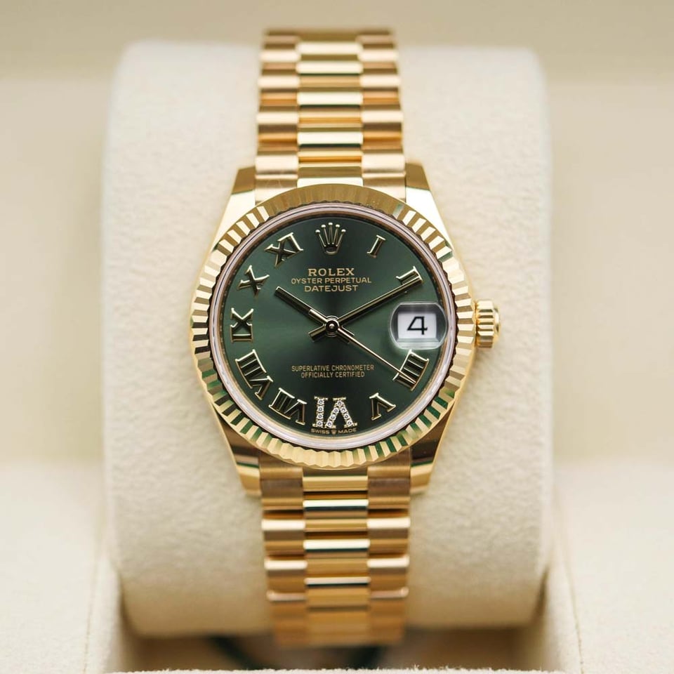 [Superclone] Rolex Datejust 31mm Olive Green Dial Fluted President 278278 view 2