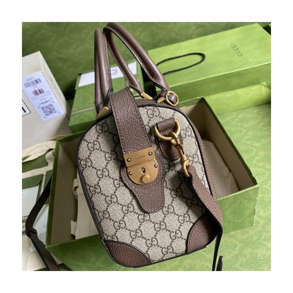 Gucci GG Small Duffel Bag With Web view 7
