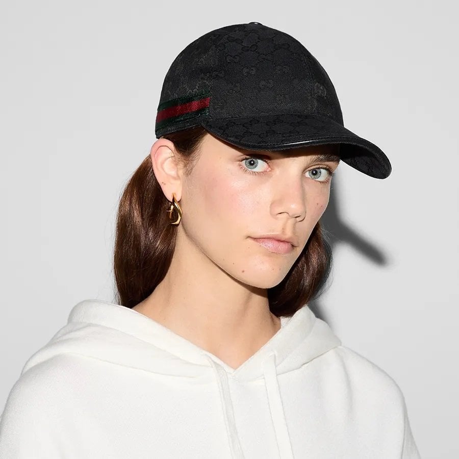 Gucci GG Baseball Hat With Web Black 872632 4HBJP 1066 view 4