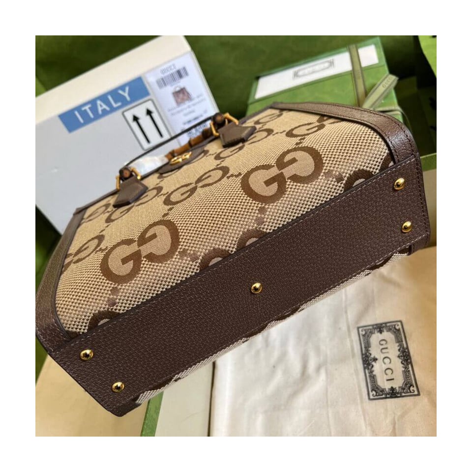Gucci Diana Jumbo GG Small Tote Bag Brown 27cm view 9