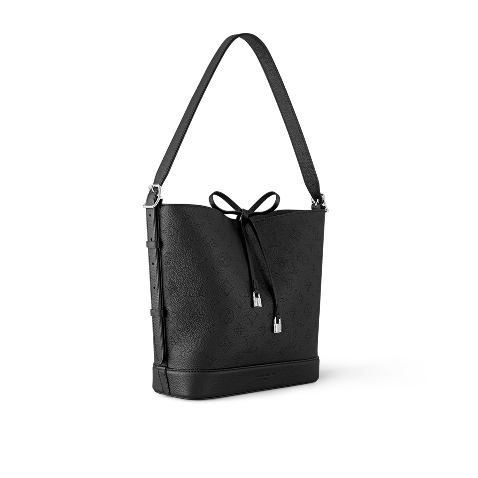 Louis Vuitton Flore Perforated Mahina Black 22Cm M12139 view 3
