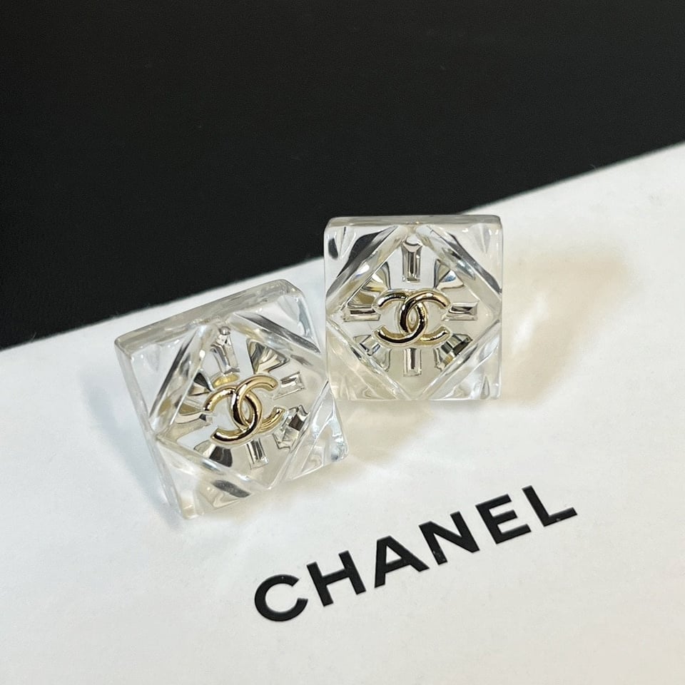 Chanel Cc Earrings Gold view 5