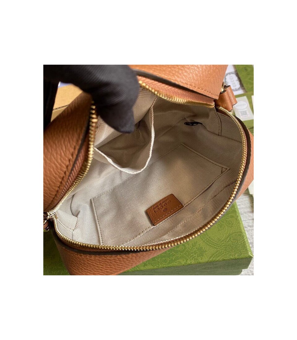Gucci Soho Small Leather Disco Bag Brown view 13