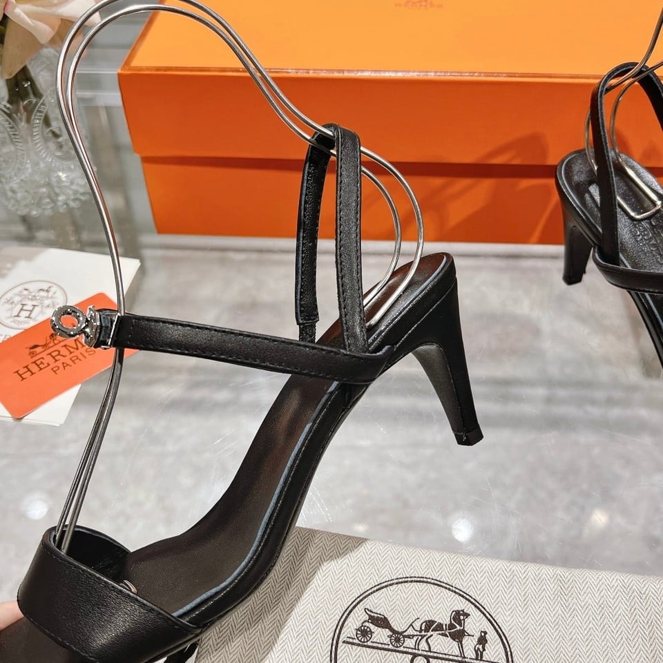 Hermes Glamour 75 Sandal Black H231060Z 02350 view 3