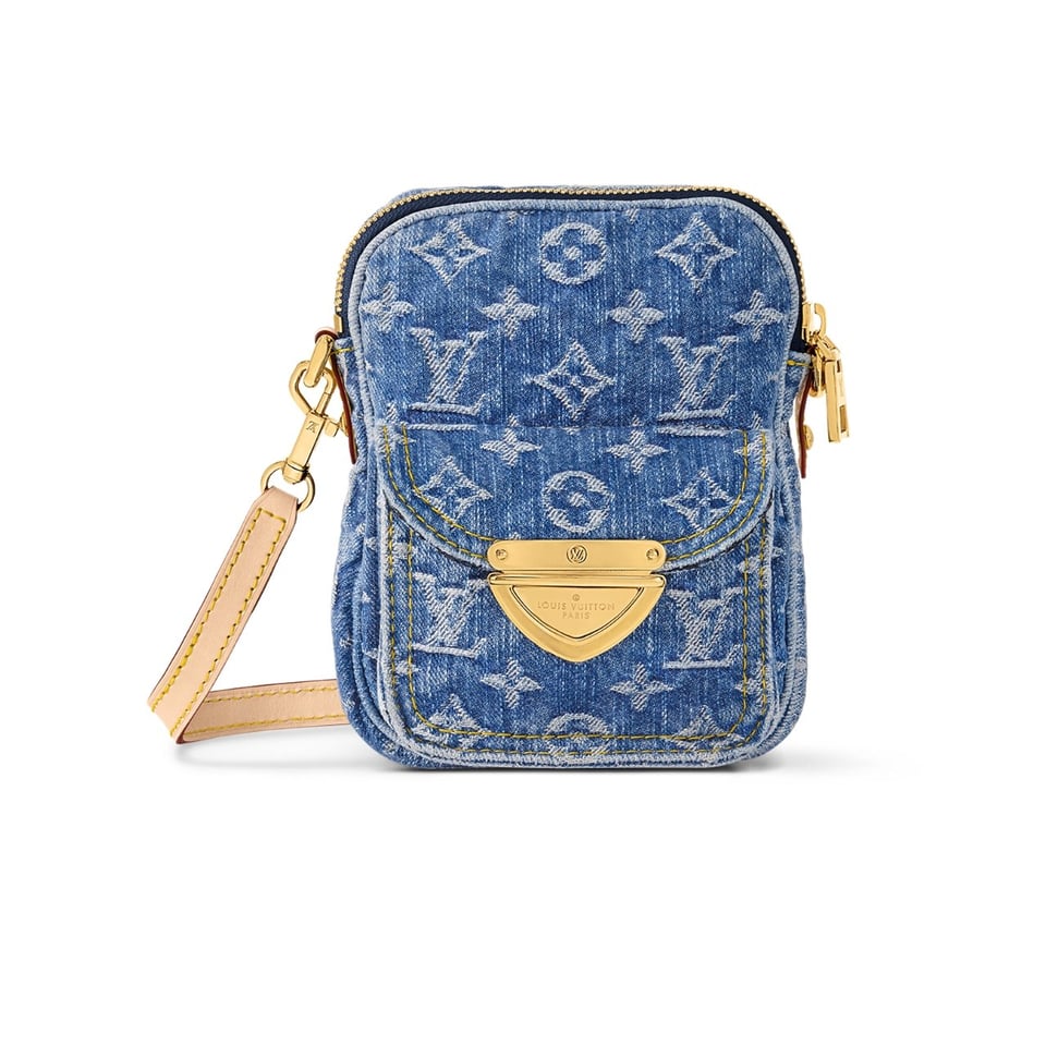 Louis Vuitton Fairfax Pochette Bag Denim Blue 17Cm M82948 view 2