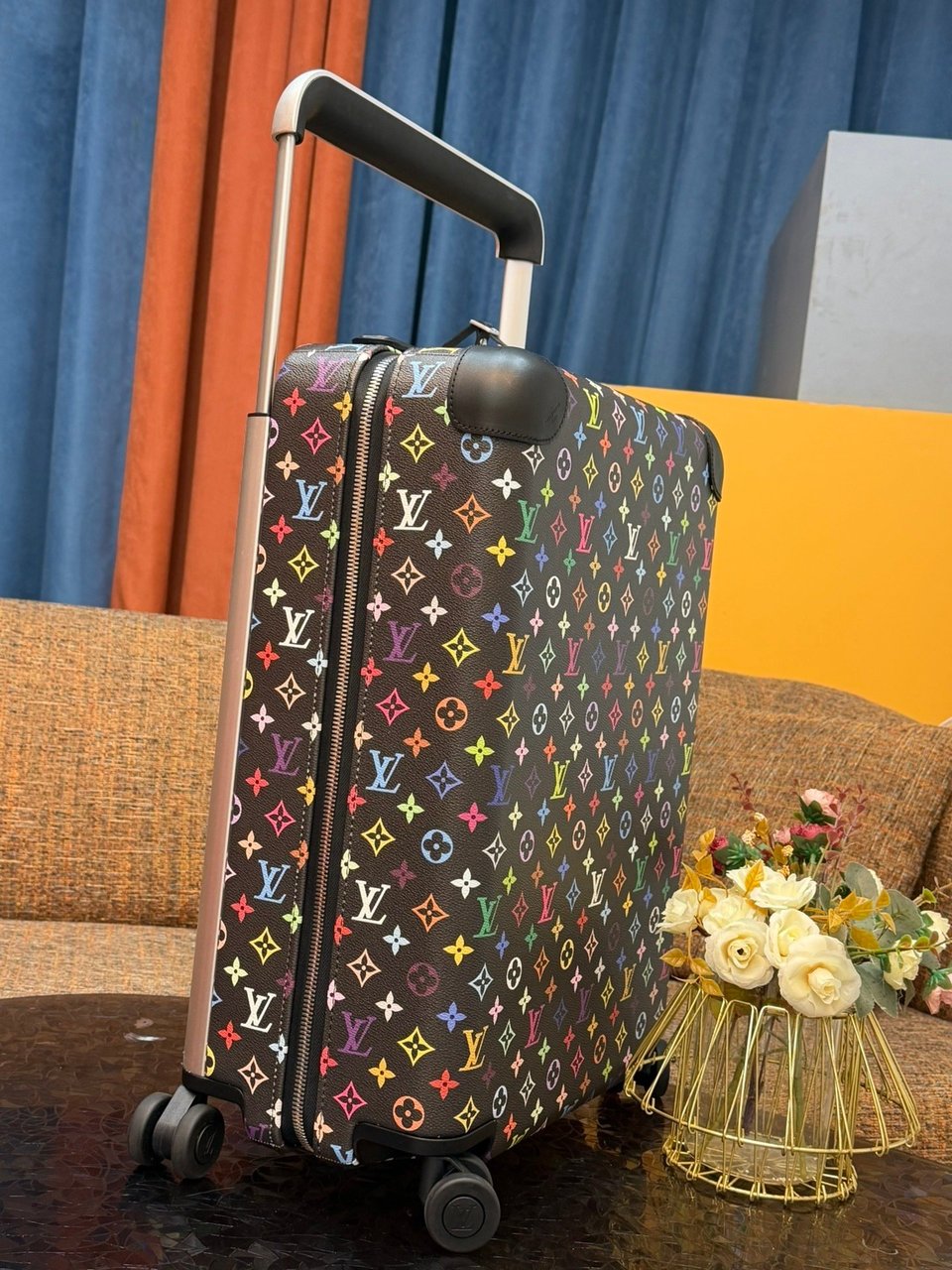 Lv Horizon 55 Multicolor Monogram Black Carry-On Suitcase 55cm/21.6in view 7