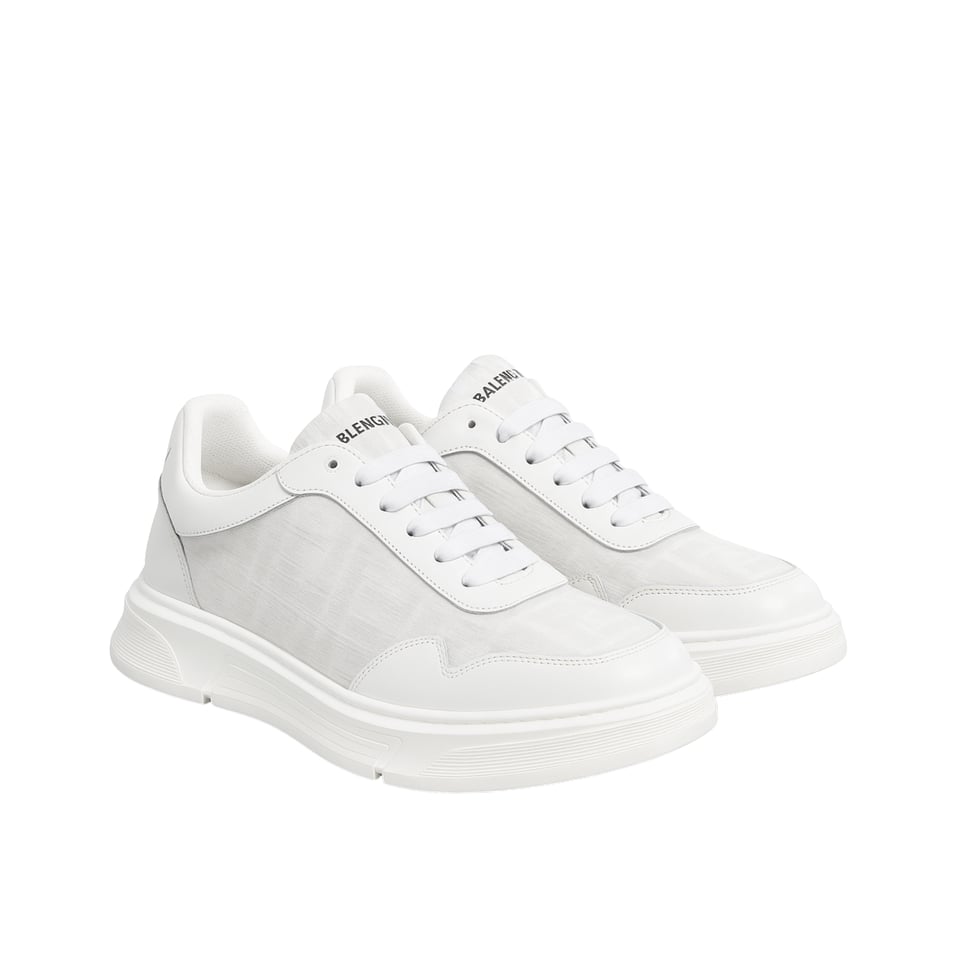 Fendi Ff Motif Low Top Sneakers White