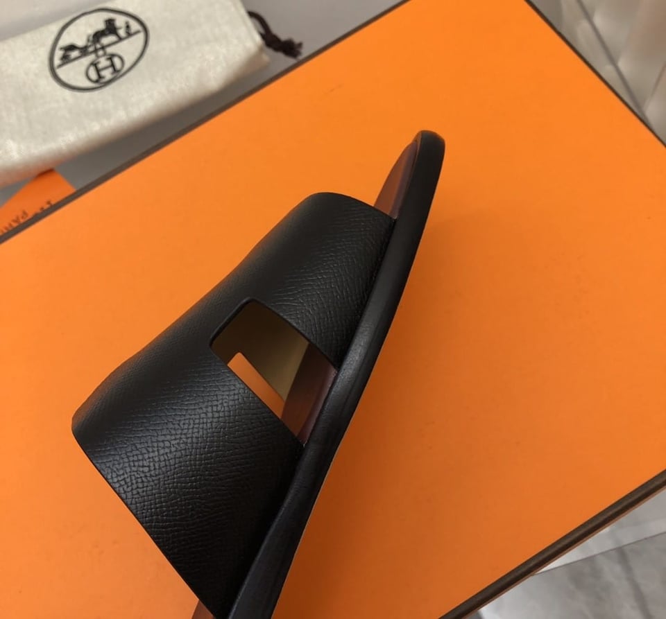 Hermes Izmir Sandal Black And Brown view 3